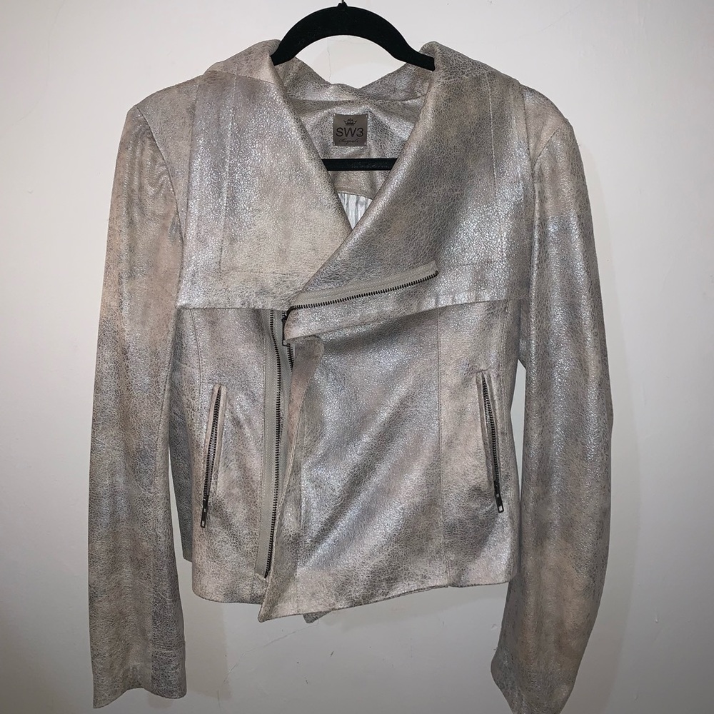 SW3 Faux Leather Bespoke Jacket, Tan Size M